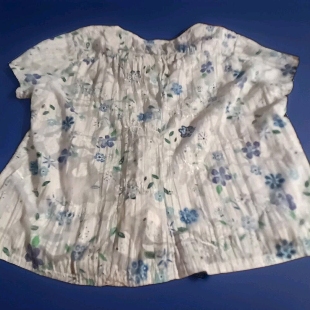 Dressbarn Floral Blouse Fairy Cottage Core Sz. L Floral - Picture 6 of 6